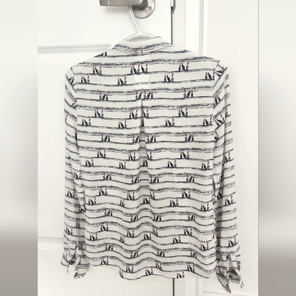 Rw-co white lipstick print button-up shirt - Picture 2 of 5